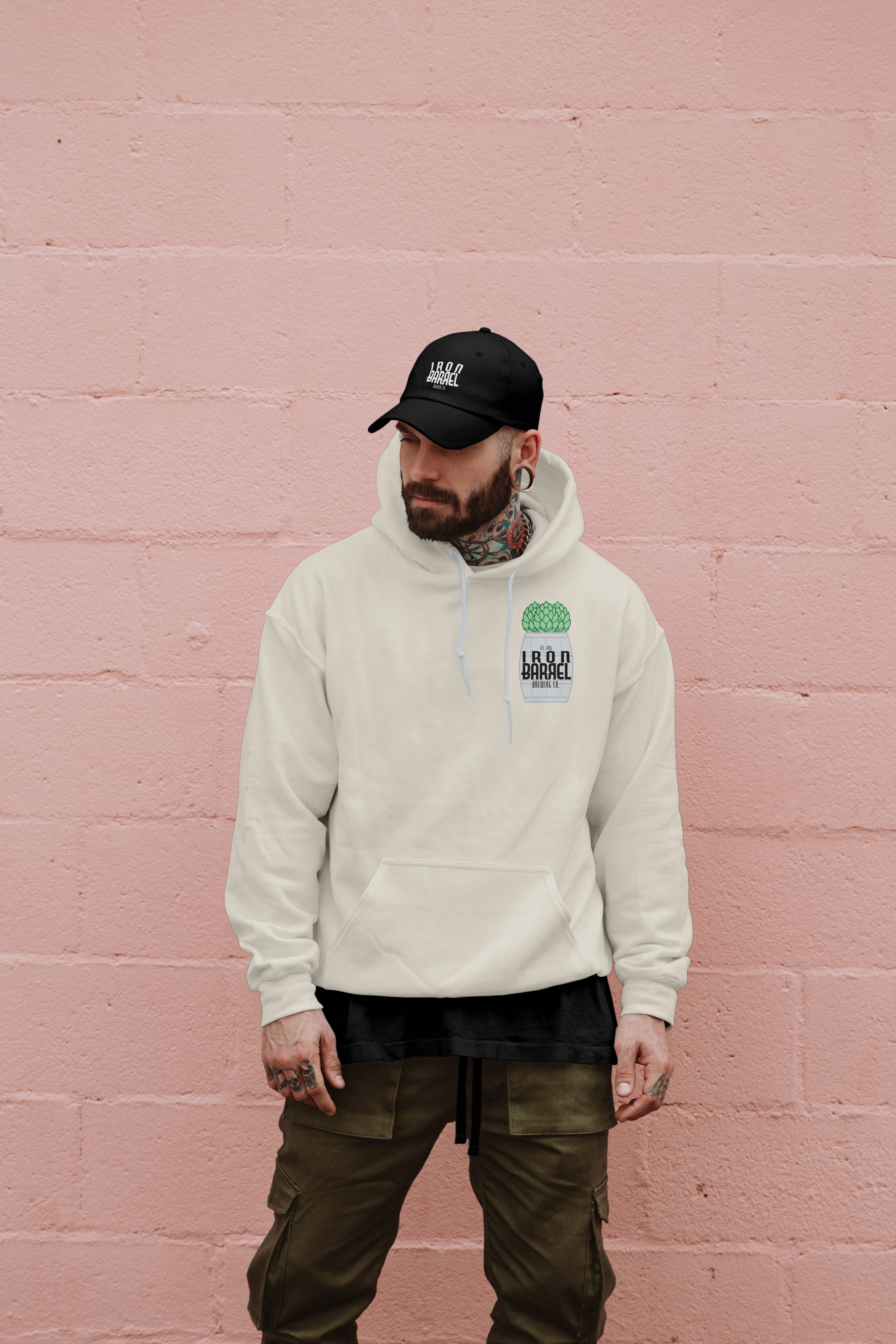 Men in Hoodie Mockup Men in Hoodie Mockup